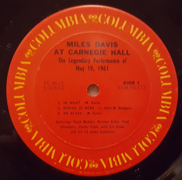 Miles Davis - Miles Davis At Carnegie Hall | Columbia (PC 8612) - 3 Miles Davis - Miles Davis At Carnegie Hall | Columbia (PC 8612) - 3