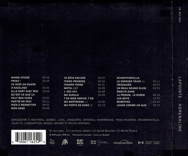 Éric Lapointe - Adrenaline (2CD) [CD] | Diffusion YFB (DY2-1625) - 2