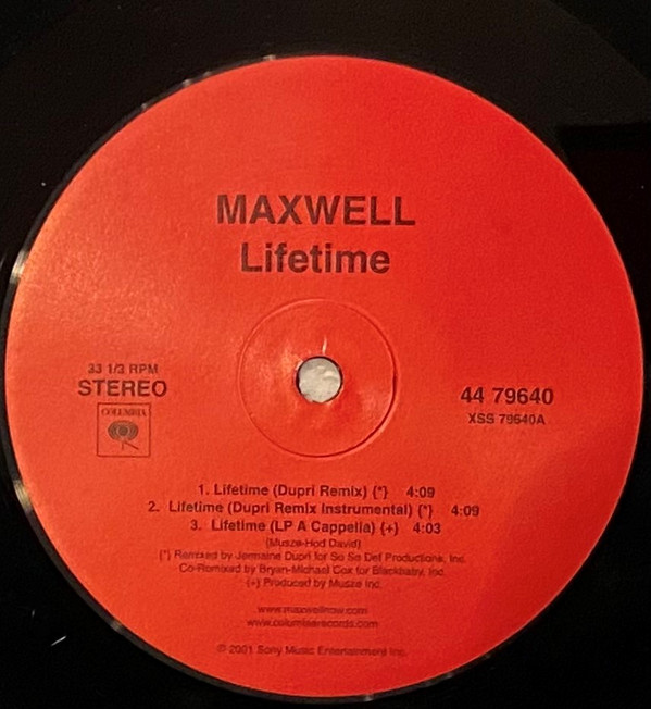 Maxwell - Lifetime | Columbia (44 79640) - 3