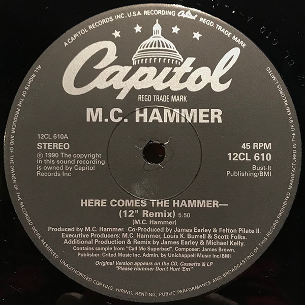 MC Hammer - Here Comes The Hammer | Capitol Records (12CL 610) - 3