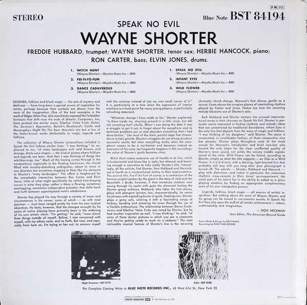 Wayne Shorter - Speak No Evil | Blue Note (BST 84194) - 2