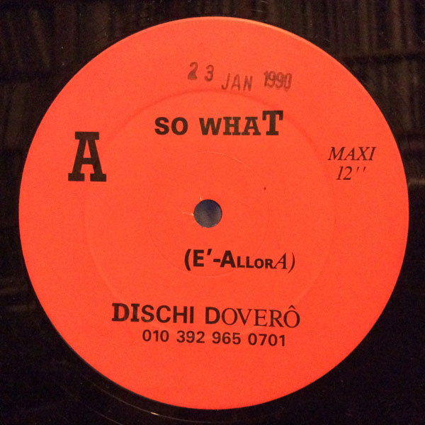 Gilbert O'Sullivan - So What (E'Allora) | Dischi Dovero (GOSS X1) - main