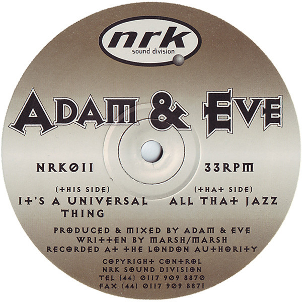 Adam & Eve - It's A Universal Thing / All That Jazz | NRK Sound Division (NRK011)