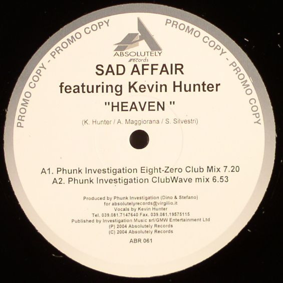 Sad Affair Featuring Kevin Hunter - Heaven | Absolutely Records (ABR 061) - main