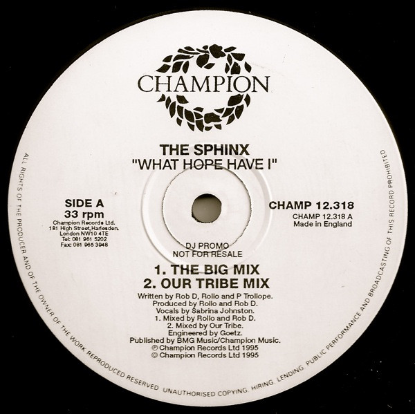 Sphinx - What Hope Have I | Champion (CHAMP 12.318)
