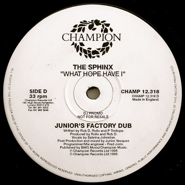 Sphinx - What Hope Have I | Champion (CHAMP 12.318) - 4