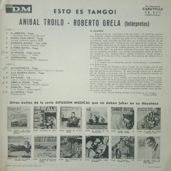 Aníbal Troilo y Roberto Grela - Esto Es Tango! | Music Hall (70.047) - 2 Aníbal Troilo y Roberto Grela - Esto Es Tango! | Music Hall (70.047) - 2