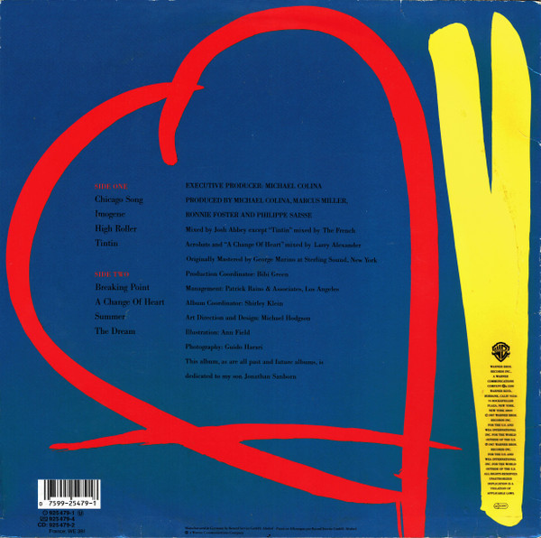 David Sanborn - A Change Of Heart | Warner Bros. Records (925 479-1) - 2 David Sanborn - A Change Of Heart | Warner Bros. Records (925 479-1) - 2