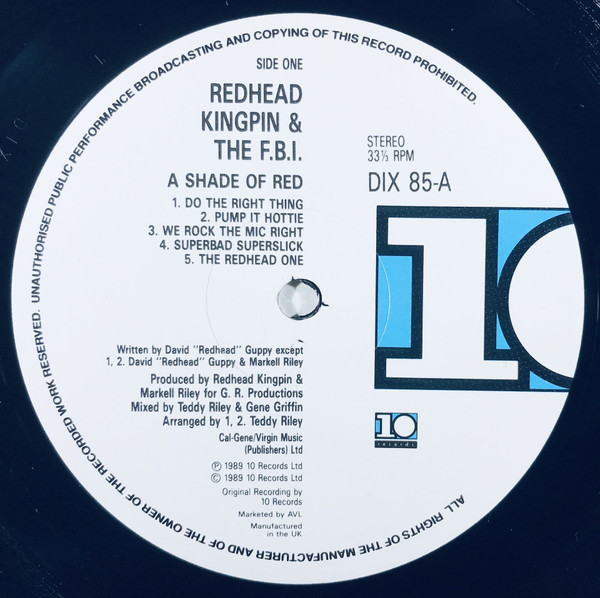 Redhead Kingpin And The FBI - A Shade Of Red | 10 Records (DIX 85) - 3 Redhead Kingpin And The FBI - A Shade Of Red | 10 Records (DIX 85) - 3
