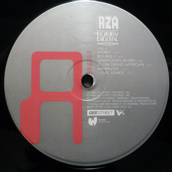 RZA As Bobby Digital - RZA As Bobby Digital In Stereo | Gee Street (63881-32521-1) - 3