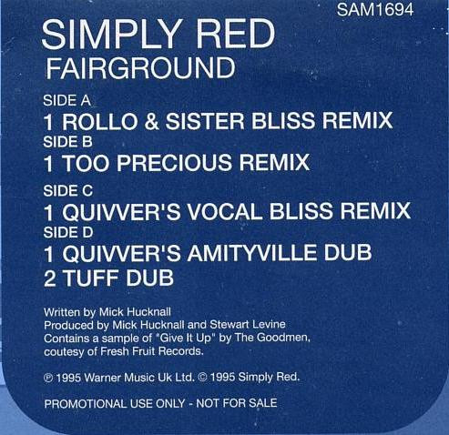 Simply Red - Fairground | EastWest (SAM1694) - 3