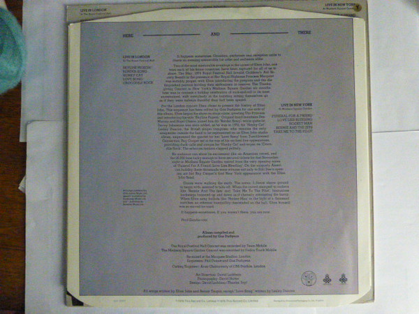 Elton John - Here And There | DJM Records (DJH 20473) - 3