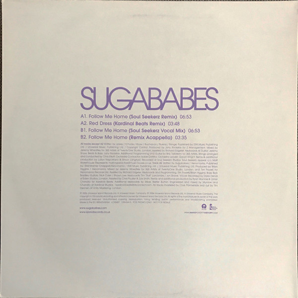 Sugababes - Follow Me Home | Island Records (12SUGA15) - main Sugababes - Follow Me Home | Island Records (12SUGA15) - main