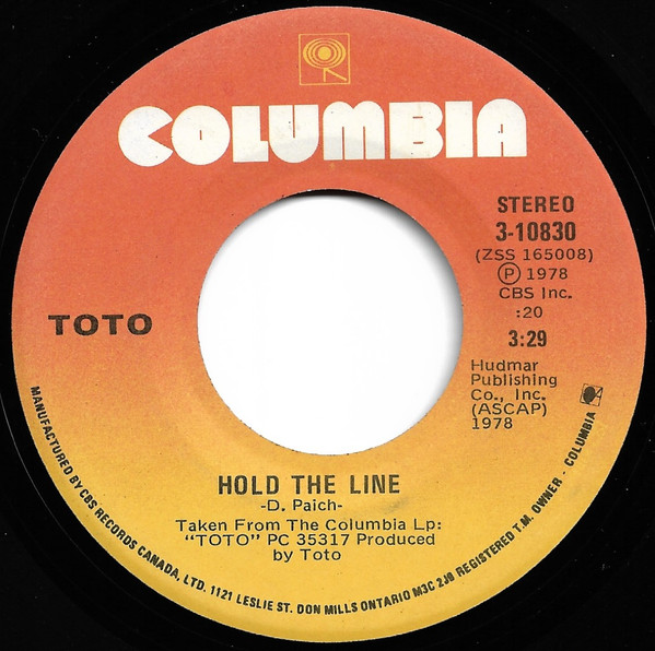 Toto - Hold The Line | Columbia (3-10830)