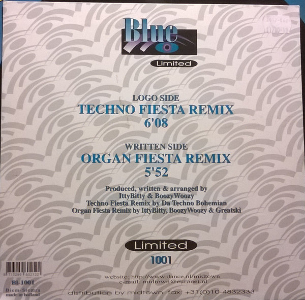 Itty Bitty Boozy Woozy - Tempo Fiesta - Party Time (The Remixes) | Blue Limited (BL-1001) - 2