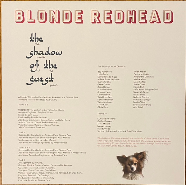 Blonde Redhead - The Shadow Of The Guest | section 1 (S005-1) - 4
