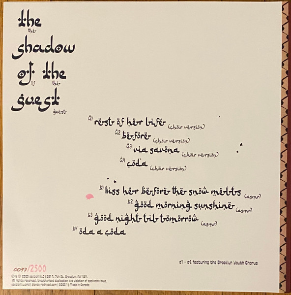 Blonde Redhead - The Shadow Of The Guest | section 1 (S005-1) - 3