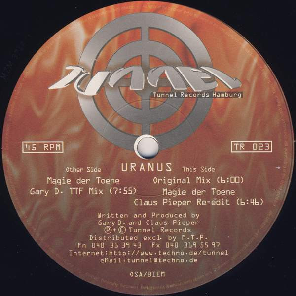 Uranus - Magie Der Töne | Tunnel Records (TR 023) - main