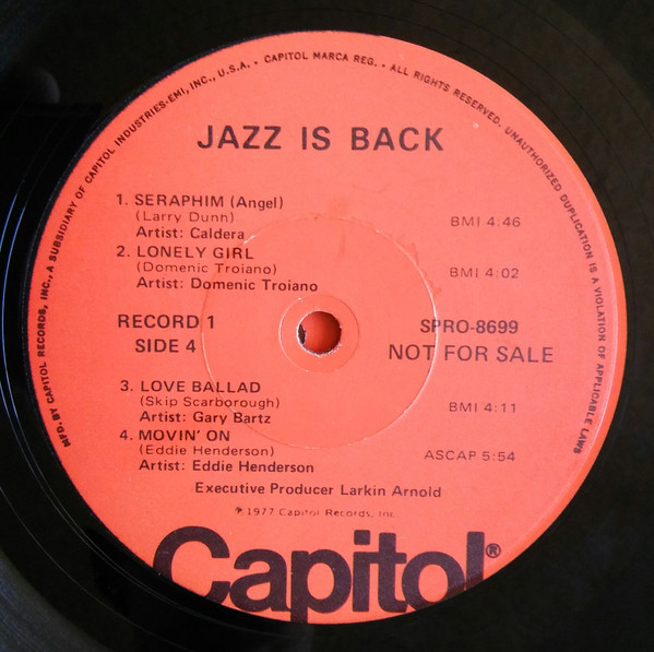 Various - Jazz Is Back On Capitol Records & Tapes | Capitol Records (SPRO-8698 SPRO-8699)