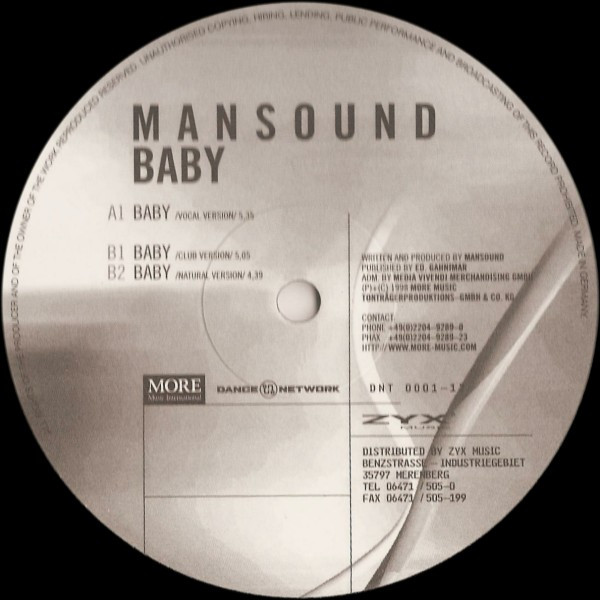 ManSound - Baby | Dance Network (DNT 0001-12)