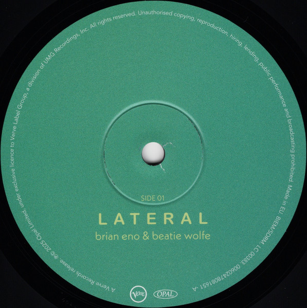 Brian Eno & Beatie Wolfe - Lateral | Verve Records (00602478081651) - 3 Brian Eno & Beatie Wolfe - Lateral | Verve Records (00602478081651) - 3