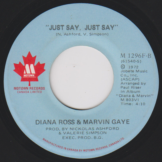 Diana Ross & Marvin Gaye - Don't Knock My Love / Just Say Just Say | Motown (M 1296F) - 2 Diana Ross & Marvin Gaye - Don't Knock My Love / Just Say Just Say | Motown (M 1296F) - 2