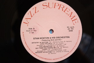 Stan Kenton And His Orchestra With Charlie Parker And Dizzy Gillespie - Kenton And Bird | Jazz Supreme (JS 703) - 3
