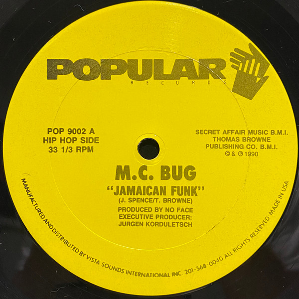 M.C. Bug - Jamaican Funk | Popular Records (POP 9002) - main