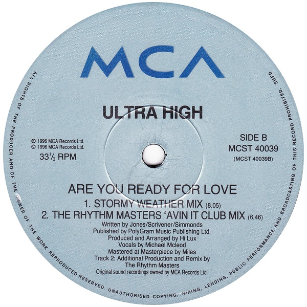 Ultra High - Are You Ready For Love | MCA Records (MCST 40039) - 4 Ultra High - Are You Ready For Love | MCA Records (MCST 40039) - 4