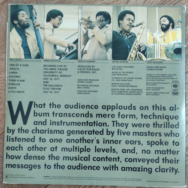 The V.S.O.P. Quintet - The Quintet | CBS (S CBS 88273) - 2