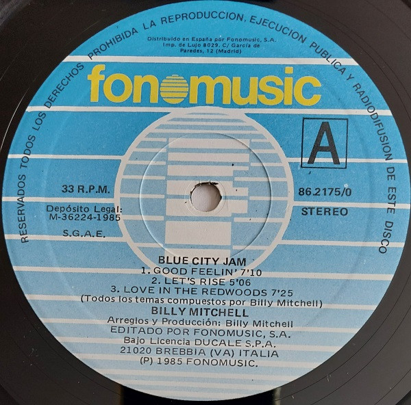 Billy Mitchell - Blue City Jam | Pausa Records (86.2175/0) - 3