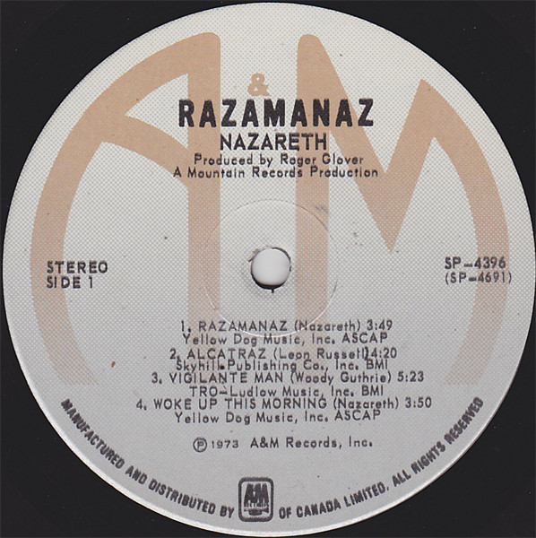 Nazareth - Razamanaz | A&M Records (SP-4396) - 4