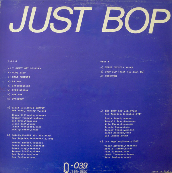 Various - Just Bop | Queen-disc (Q-039) - 2
