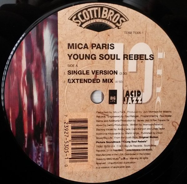 Mica Paris - Young Soul Rebels | Scotti Bros. Records (72392 75305-1)
