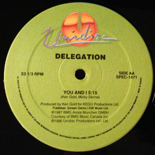 Gavin Christopher / Delegation - One Step Closer To You / You And I | Unidisc (SPEC-1471) - 2