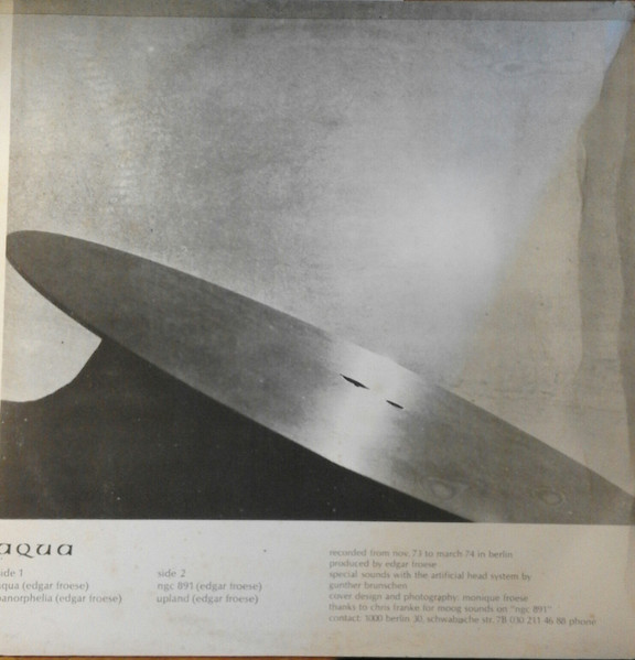 Edgar Froese - Aqua | Virgin (88861-I) - 2