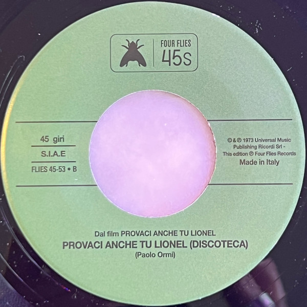 Paolo Ormi - Provaci Anche Tu Lionel | Four Flies Records (FLIES 45-53) - 2