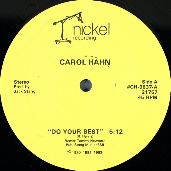 Carol Hahn - Do Your Best | Nickel Recording (#CH-9637) - main