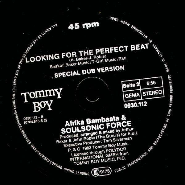 Afrika Bambaataa & Soulsonic Force - Looking For The Perfect Beat | Tommy Boy (0930.112) - 4
