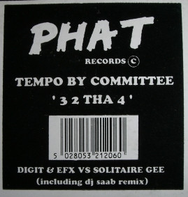 Tempo By Committee - 3 2 Tha 4 | Phat Records (PHAT 006)