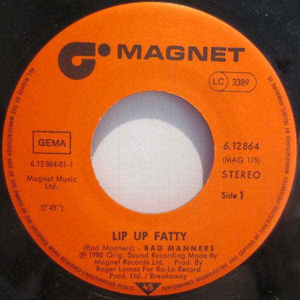 Bad Manners - Lip Up Fatty | Magnet (6.12864) - 3
