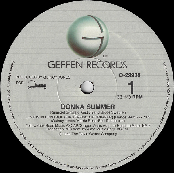 Donna Summer - Love Is In Control (Finger On The Trigger) | Geffen Records (O-29938) - 3