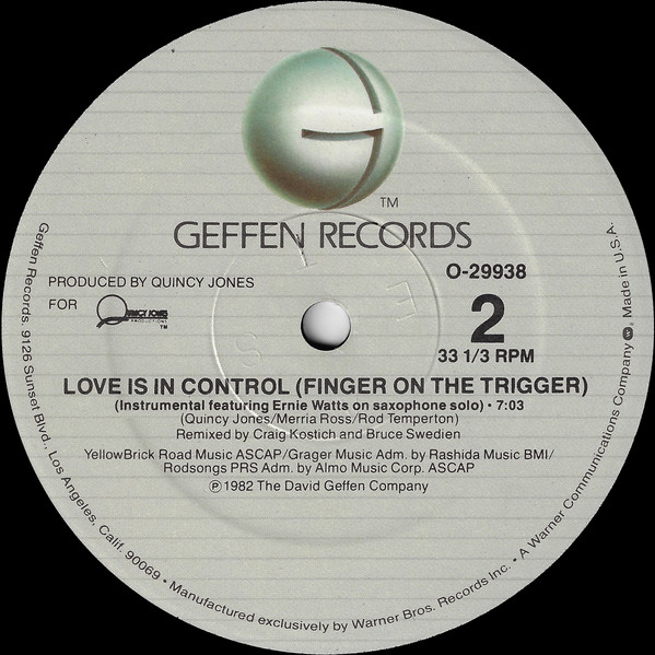 Donna Summer - Love Is In Control (Finger On The Trigger) | Geffen Records (O-29938) - 4
