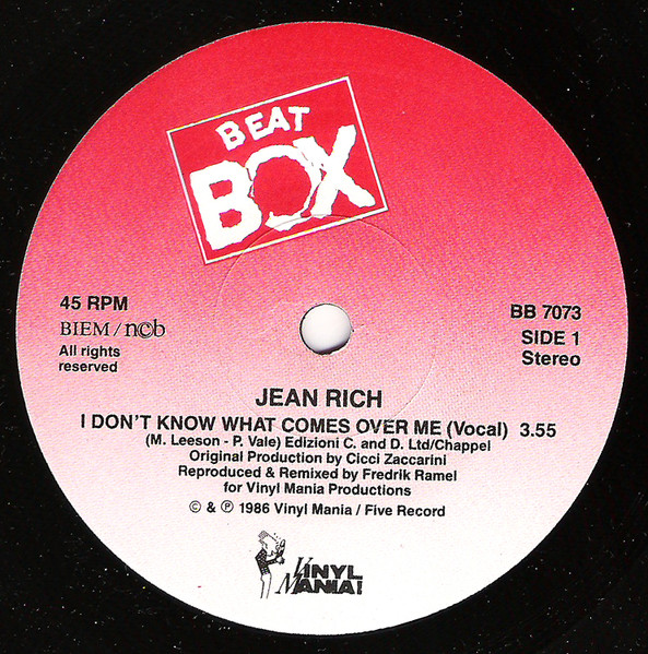 Jean Rich - I Don't Know What Comes Over Me | Beat Box (BB 7073) - 3