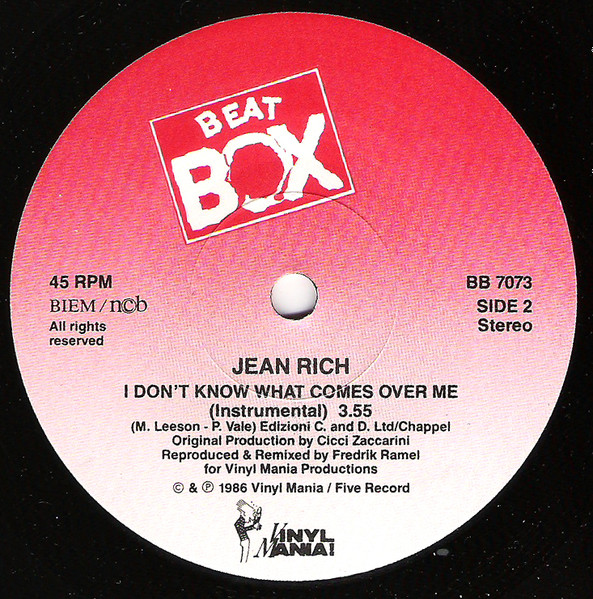 Jean Rich - I Don't Know What Comes Over Me | Beat Box (BB 7073) - 4