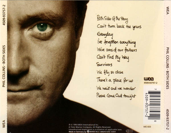Phil Collins - Both Sides | WEA (4509-93757-2) - 2