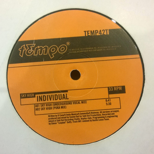 Individual - Sky High | Tempo Records (TEMP42T)