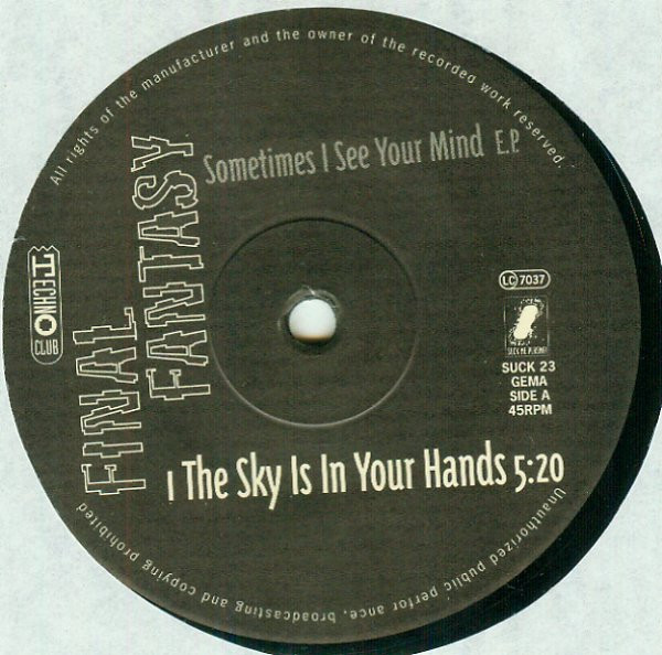 Final Fantasy - Sometimes I See Your Mind E.P. | Suck Me Plasma (SUCK 23) - 3