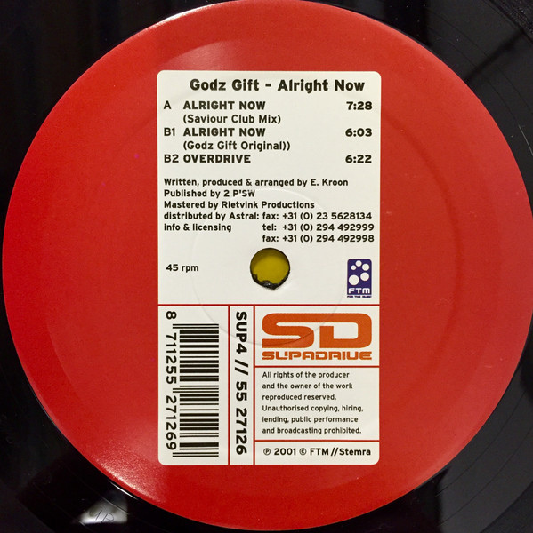 Godz Gift - Alright Now | Supadrive (SUP 4) - main