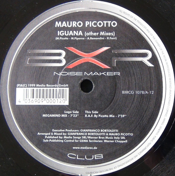Mauro Picotto - Iguana (Other Mixes) | BXR (BXRCG 1078/A-12)